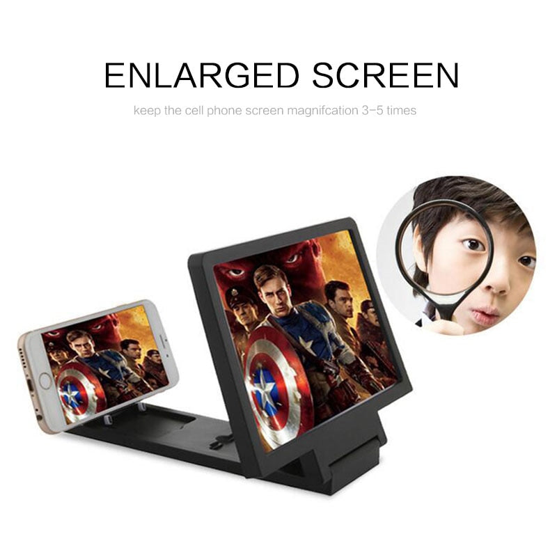 Mobile Phone Screen Amplifier Magnifier Universal 3D Movie Screen Enlarge Vivid Magnifier HD Projector Stand Holder For Phone