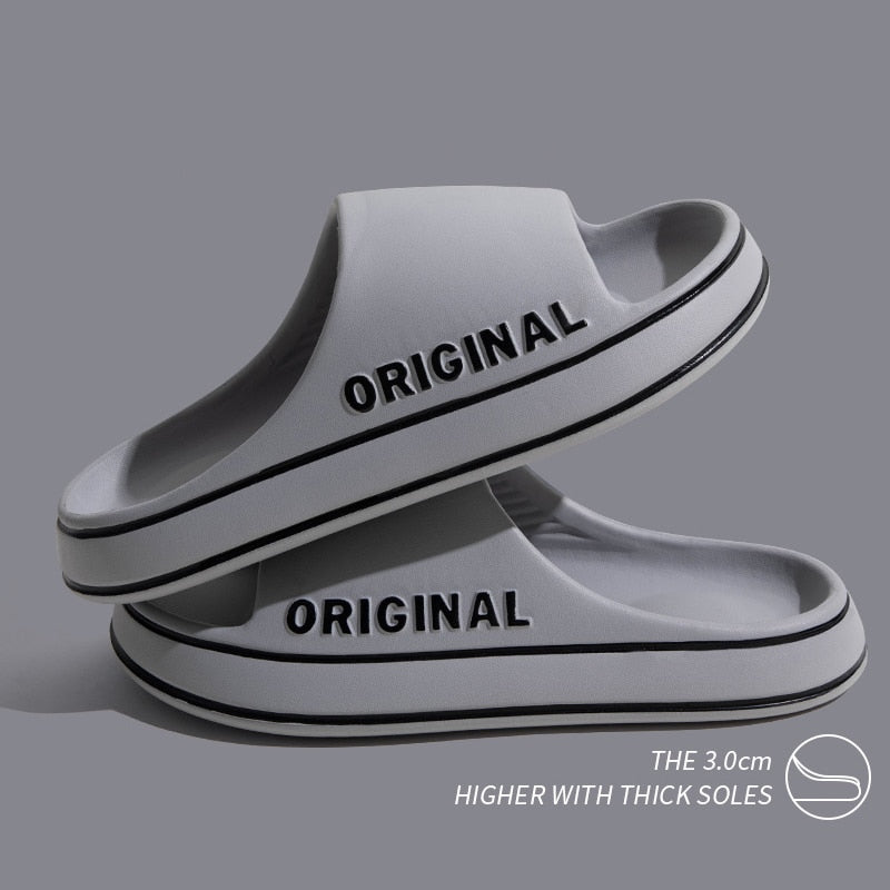 Men Trend New Summer Slippers EVA Soft Bottom Cloud Slides Light Beach Shoes Male Suitable Indoor and Outdoor