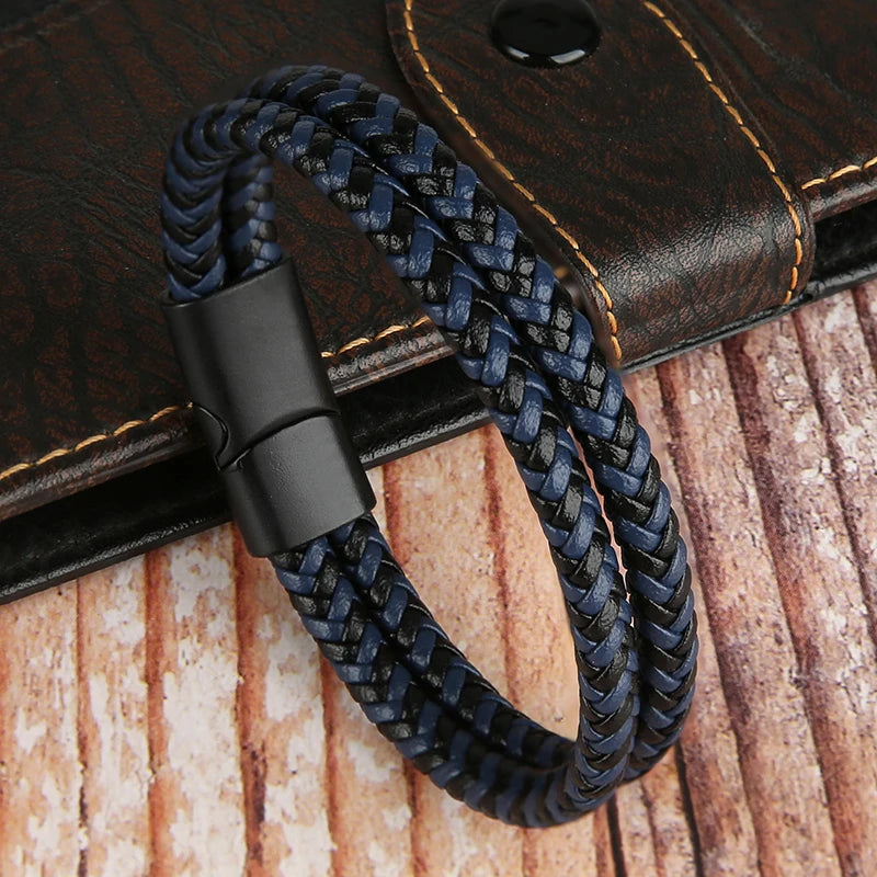 Genuine Leather Double Layer Bracelet - Jeglowstore