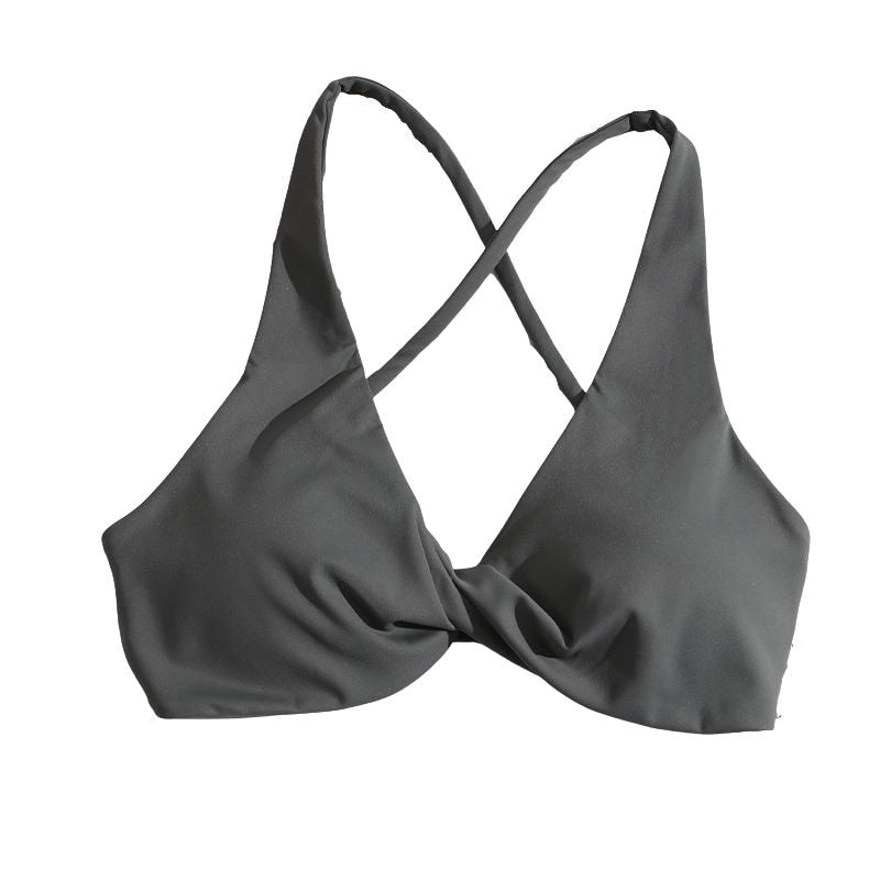 CHRLEISURE Cross Back Sport Bra Pleated Design Fitness Underwear Women Naked Feeling Athletic Tank Top Sexy Hollow Workout Vest