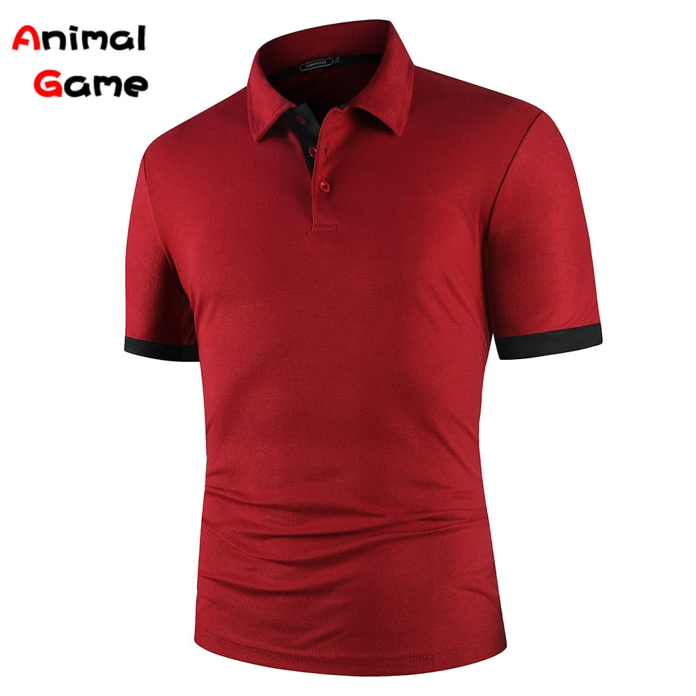 Summer Men Polo Men Shirt Short Sleeve Polo Shirt Contrast Color Polo New Clothing Streetwear Casual Fashion Men Collar Tops