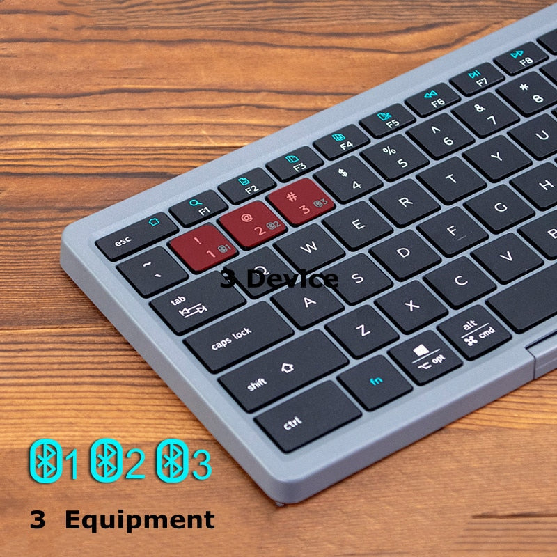 For Ipad Tablet Mobile Portable Wireless Bluetooth Keyboard With Hidden Touch Pad Holder Magnetic PU Leather Case Removable