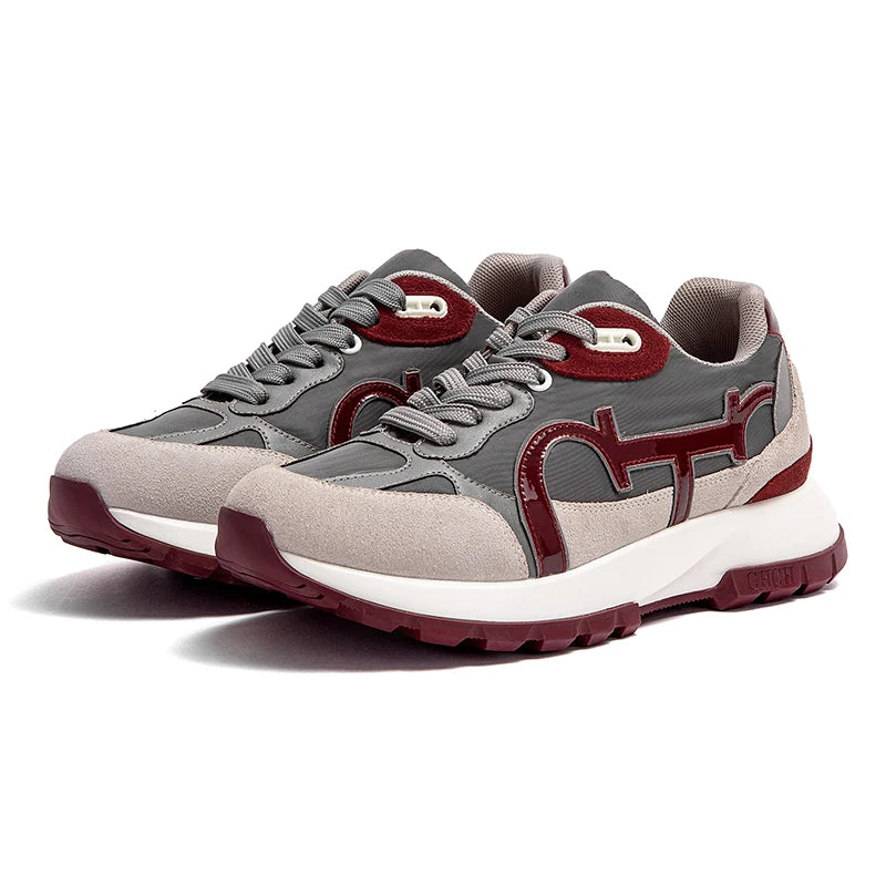 Retro Spliced Leather Casual Shoes - Jeglowstore