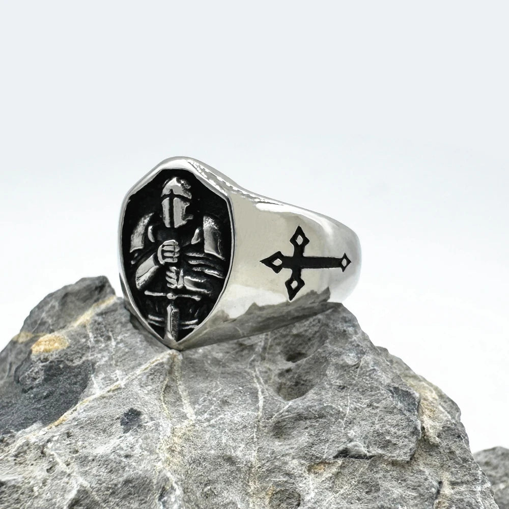 Warrior Cross Stainless Steel Ring - Jeglowstore