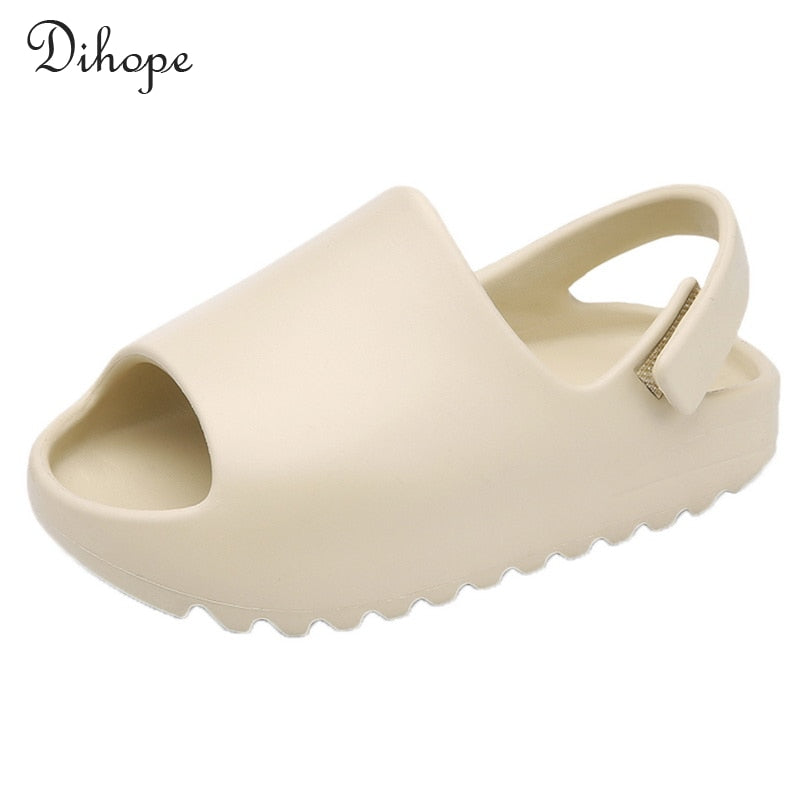 Kids Sandals Baby Toddler Adults Slip-on Fashion Boys Girls Foam Beach Summer Slides Bone Resin children Lightweight Water Shoes