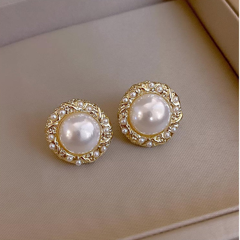 Small Stud Earring For Woman Golden Crystal Shinning Luxury Girl Jewelry Christmas Gift Wedding Accessories Trendy Ear Rings