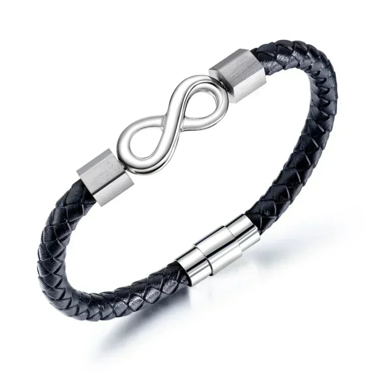 Men’s Handmade Leather Infinity Bracelet - Jeglowstore