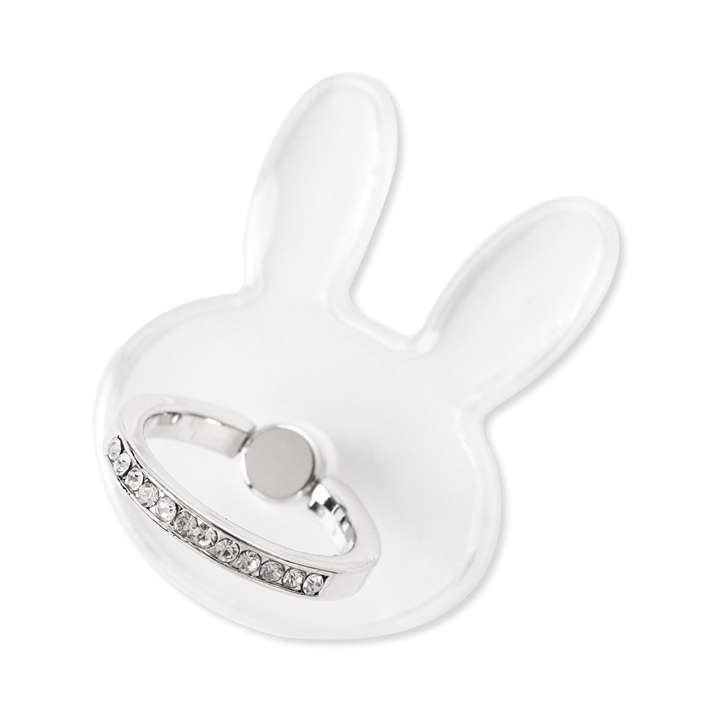 Transparent Finger Ring Holder Diamond Ring Phone Stand Holder for Cellphone Finger Grip Rotatable Phone Support Mount Accessory