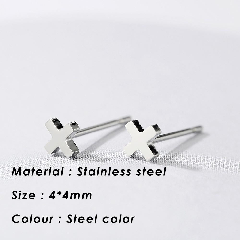 Small Heart Stainless Steel Stud Earrings for Women Girl Not Fade Gold Color Tiny Earrings Korea Fashion Jewelry Piercing Ear