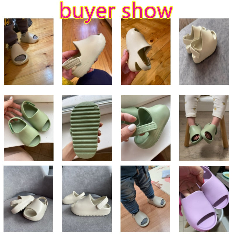 Kids Sandals Baby Toddler Adults Slip-on Fashion Boys Girls Foam Beach Summer Slides Bone Resin children Lightweight Water Shoes