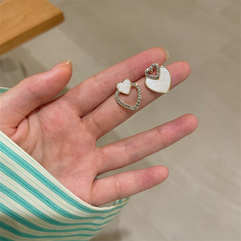 Small Stud Earring For Woman Golden Crystal Shinning Luxury Girl Jewelry Christmas Gift Wedding Accessories Trendy Ear Rings