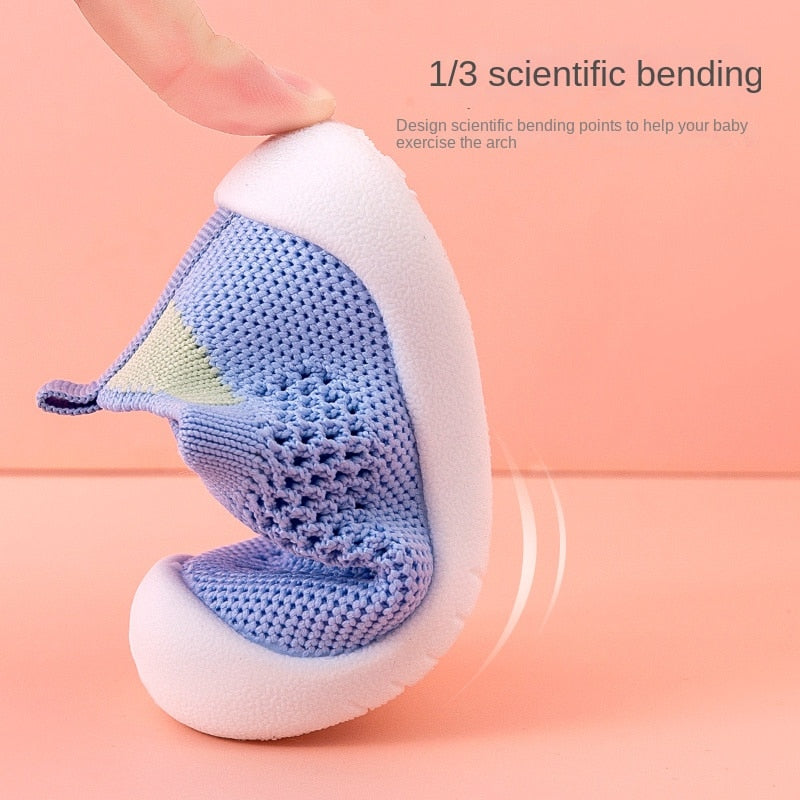2023 Kids Shoes Casual Breathable Infant Baby Children Girls Boys Mesh Sneakers Soft Bottom Comfortable Non-Slip