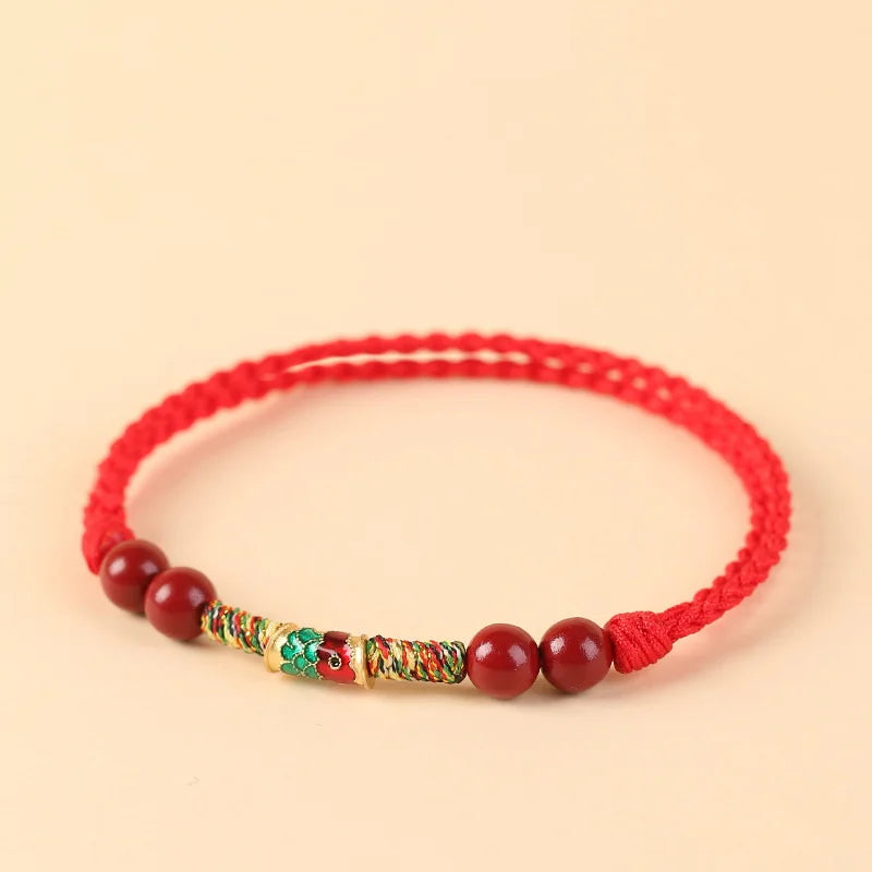 Lucky Koi Red Rope Cinnabar Bracelet