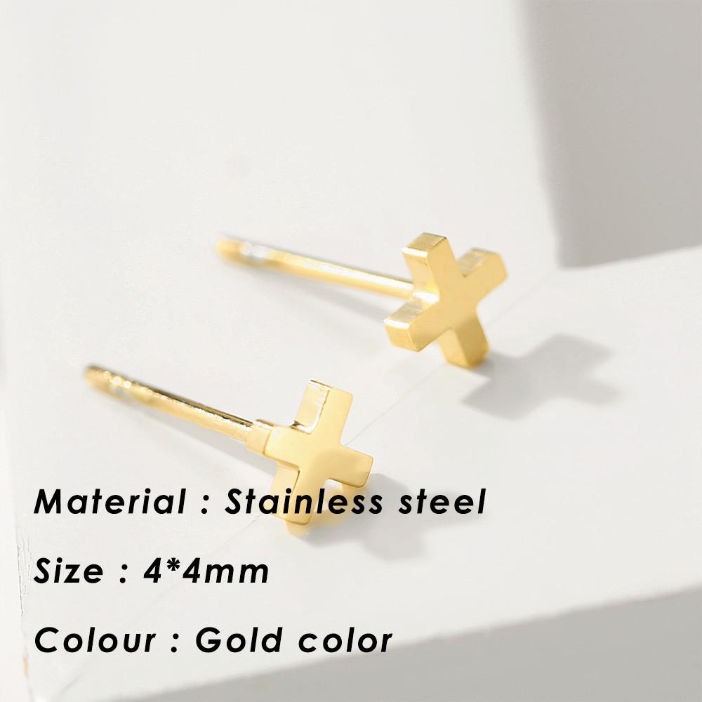 Small Heart Stainless Steel Stud Earrings for Women Girl Not Fade Gold Color Tiny Earrings Korea Fashion Jewelry Piercing Ear