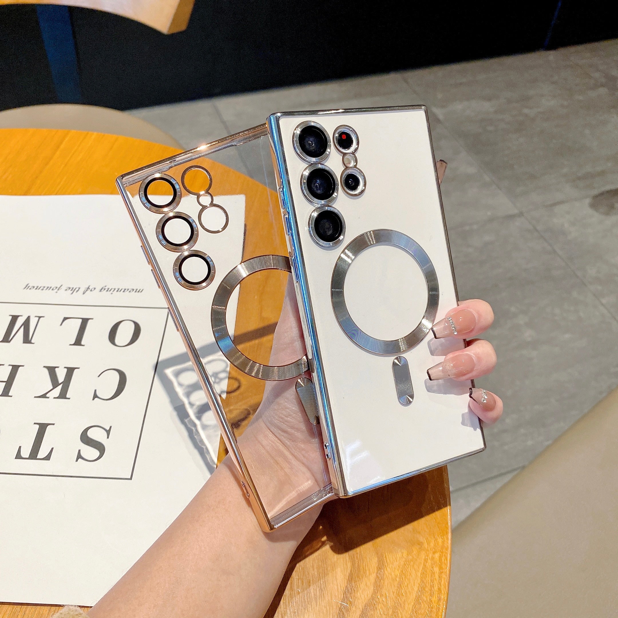 Luxury Plating For MagSafe Magnetic Case For Samsung Galaxy S22 S23 Ultra Plus Phone Cases Wireless Charge Soft Silicone Cover