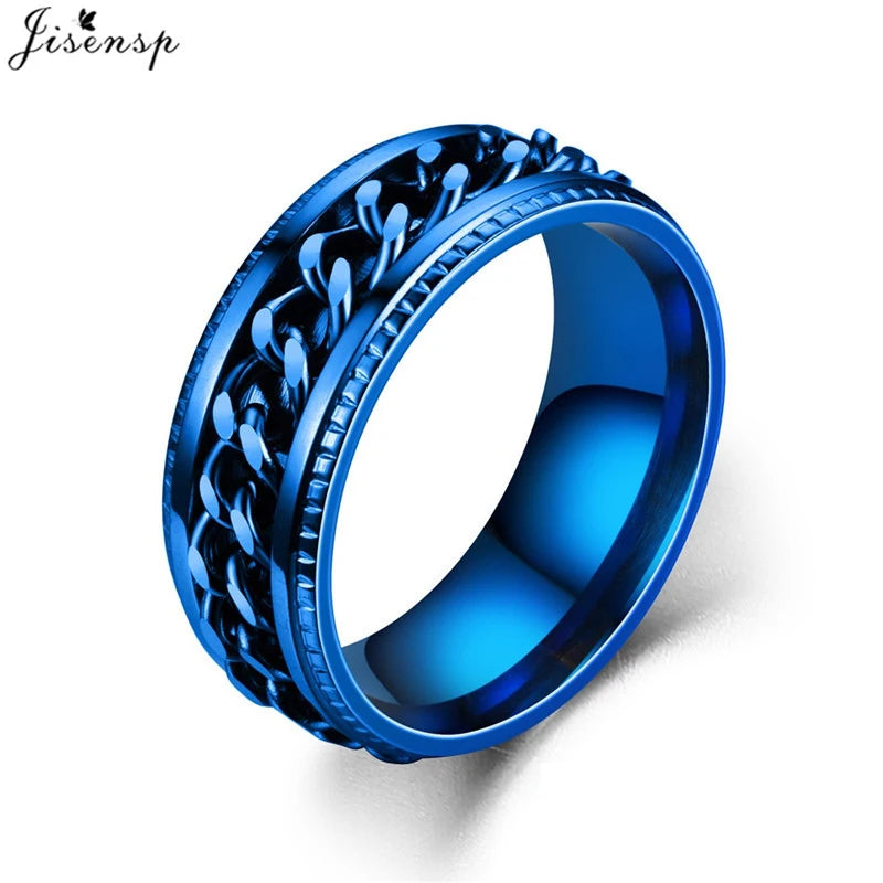 Rotatable Chain Fidget Ring for Men - Jeglowstore