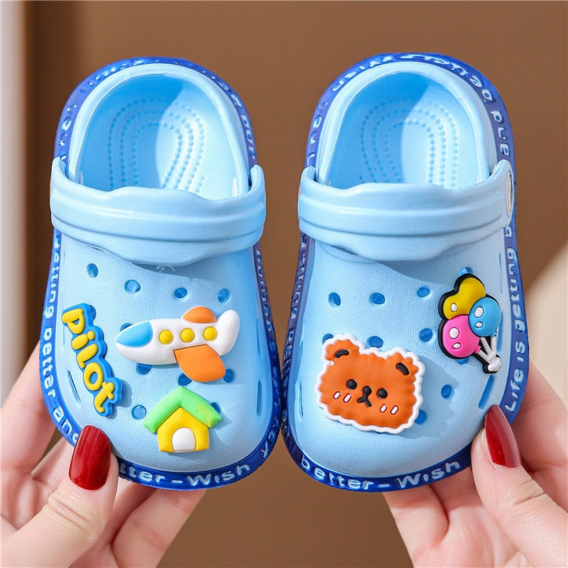 Kids Slippers For Boys Girls Cartoon Shoes Summer Toddler Flip Flops Baby Indoor Slippers Beach Swimming Slippers For Children