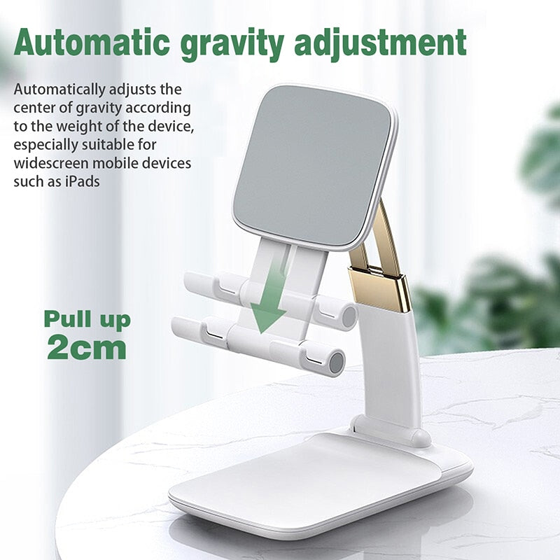 Creative lazy desktop bedside phone holder portable multifunctional folding telescopic live aluminum alloy phone holder