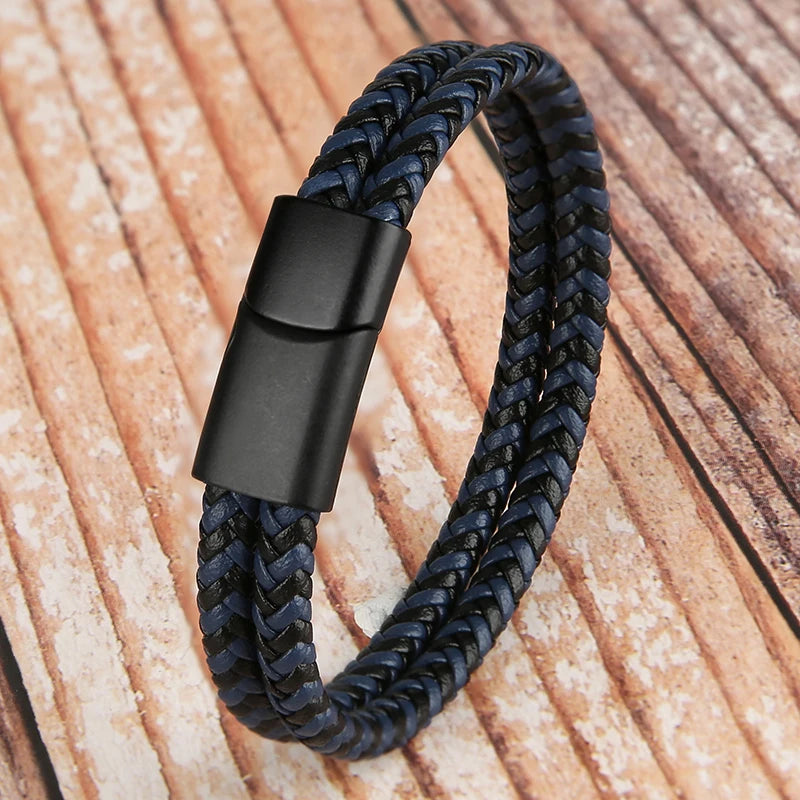 Genuine Leather Double Layer Bracelet - Jeglowstore