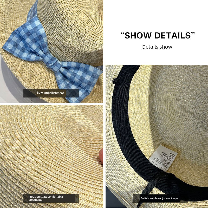 Japanese Style Straw Hat Women's 2023 New Summer French Style Sun-Blocking Straw Hat All-Match Face-Flattering Small Sun Hat