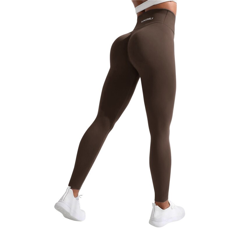 Sexy Crossed Waist Yoga Pants Women V-Waist Scrunch Butt Leggings Seamless Fitness Workout Push Up Tights Casual Sports Trousers