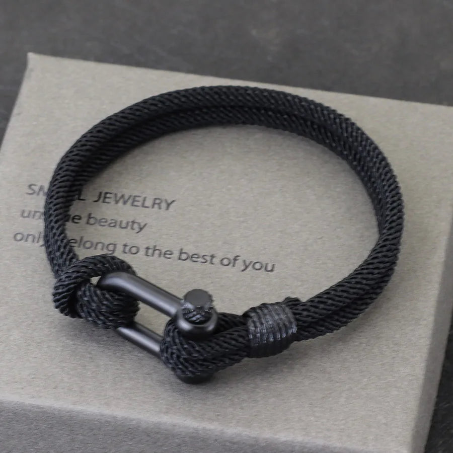 Men’s Braided Cord Outdoor Bracelet - Jeglowstore