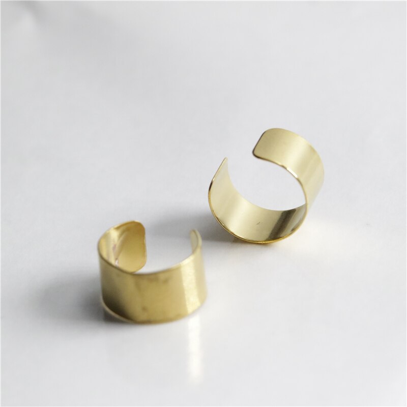 UVW003 2pc Stainless Steel Earrings Non-Piercing Ear Bone Clip On Earring for Women Fake Ear Cuff Helix Tragus Piercing Jewelry