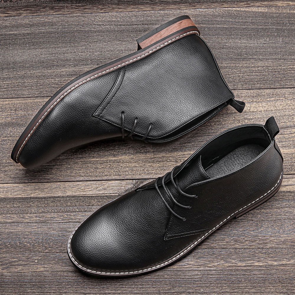 Size 39-46 Retro Desert Boots Brand Men&#39;s Leather Boots Comfortable Ankle Boots For Men #KD581