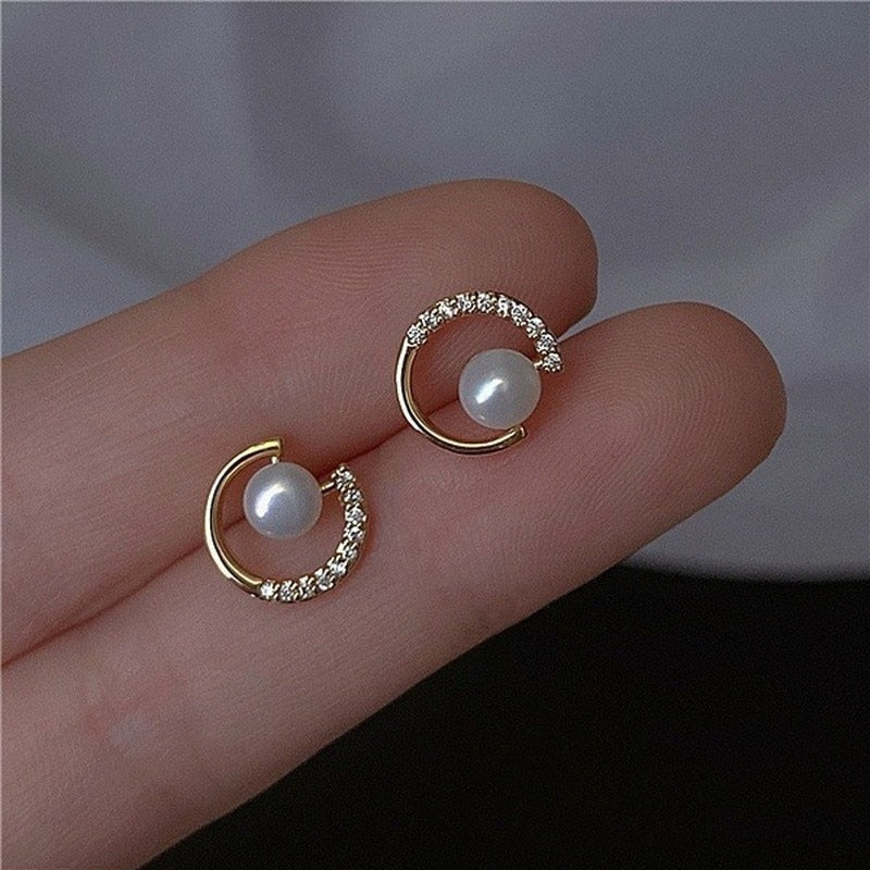 Hip Hop Square Zircon Earrings Men Women Geometric Micropavé Zircon Faux Color Stone Stud Earrings