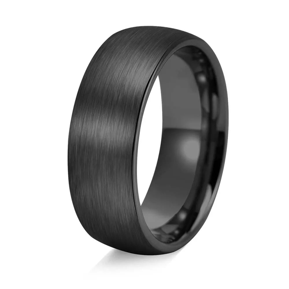 Men’s Brushed Titanium Steel Ring - Jeglowstore