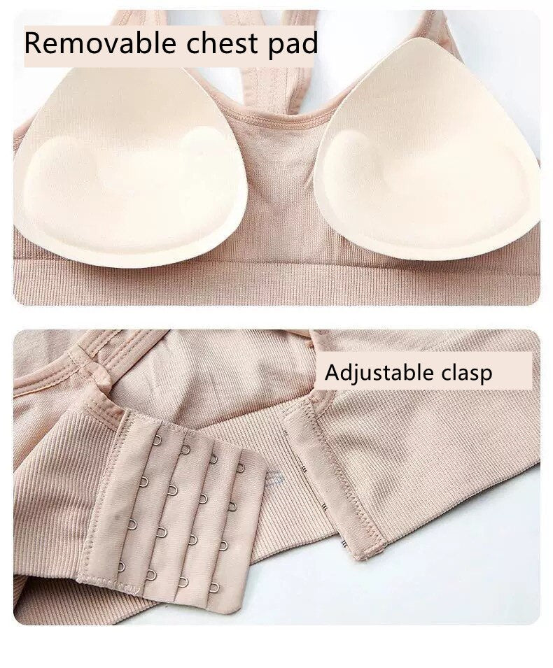 Women Push Up Seamless Sports Bra Workout Sport Top Crop Fitness Active Wear With Buckle For Yoga Gym Brassiere Sportswear