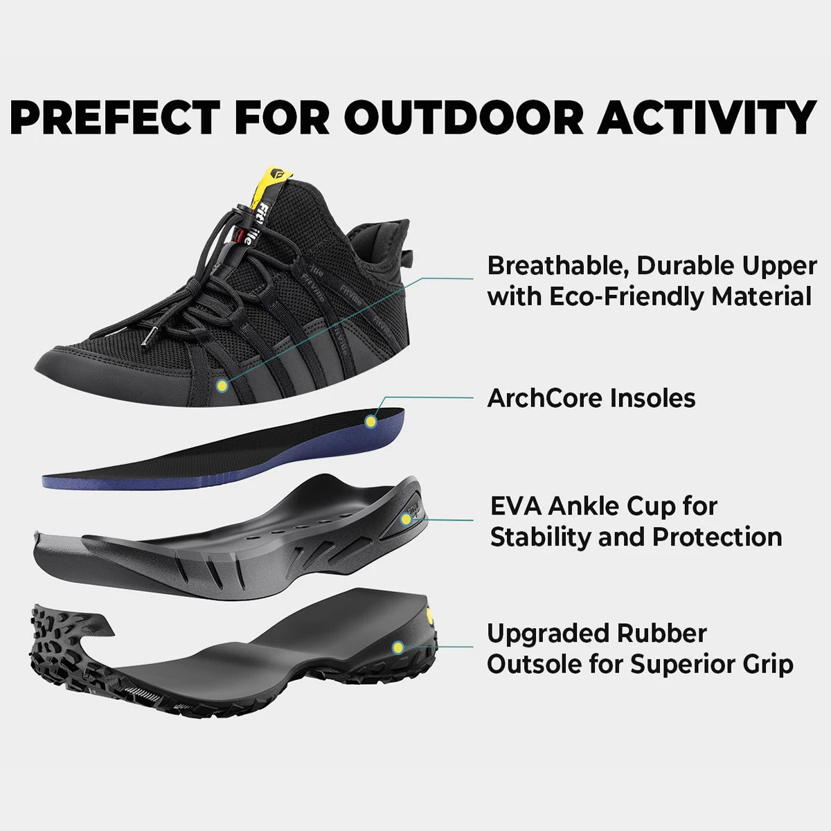FitVille Arch Support Hiking Loafers - Jeglowstore