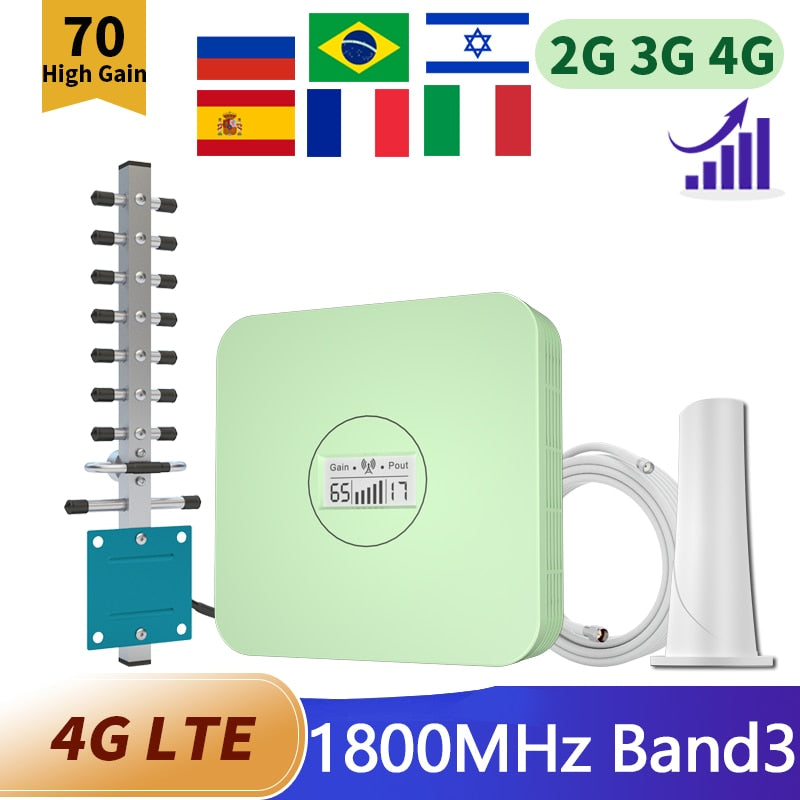 3G 4G LTE Cellular Amplifier Mobile network 4G Signal Booster 850 1800 2100 2600 MHZ Repeater GSM Cell Phone signal Repeater Kit