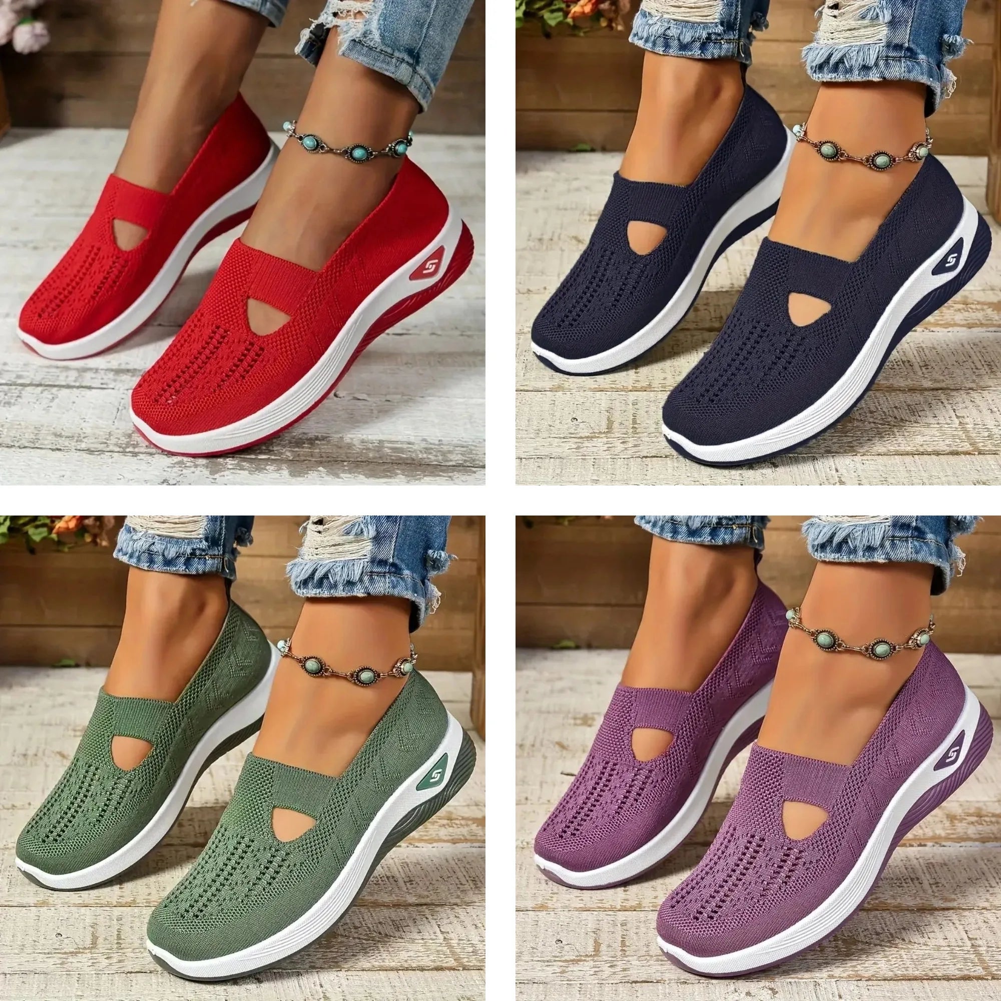 Women Mesh Slip-On Sneakers