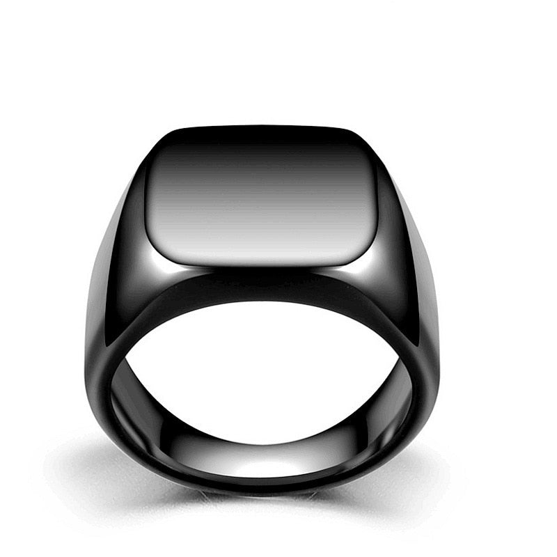 2022 New Classic Glossy Ring Men Temperament Fashion Stainless Steel Round Finger Ring For Men Jewelry Gift