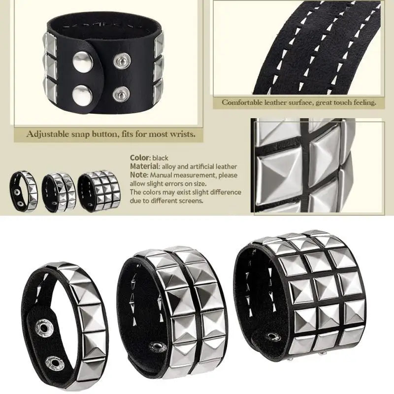Rock Style Studded Cuff Bracelets - Jeglowstore