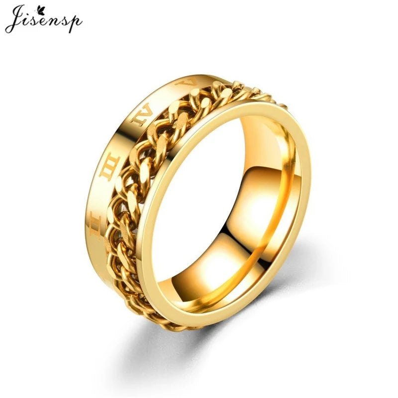 Rotatable Chain Fidget Ring for Men - Jeglowstore