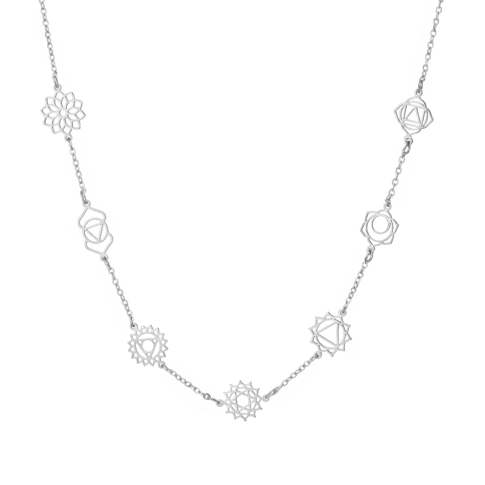 Gold Stainless Steel Chakra Meditation Necklace - Jeglowstore