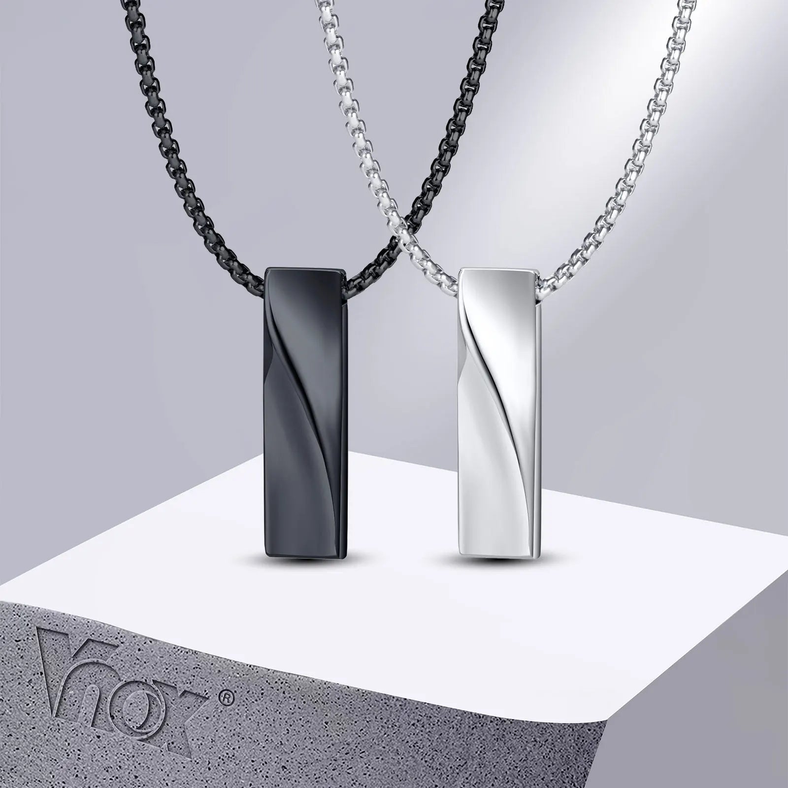Vnox Small Mobius Bar Necklace - Jeglowstore