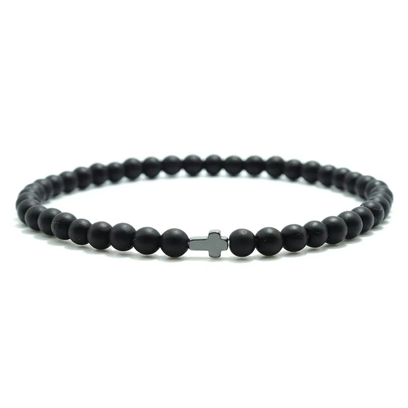 Tiger Eye Stone Cross Bracelet - Jeglowstore