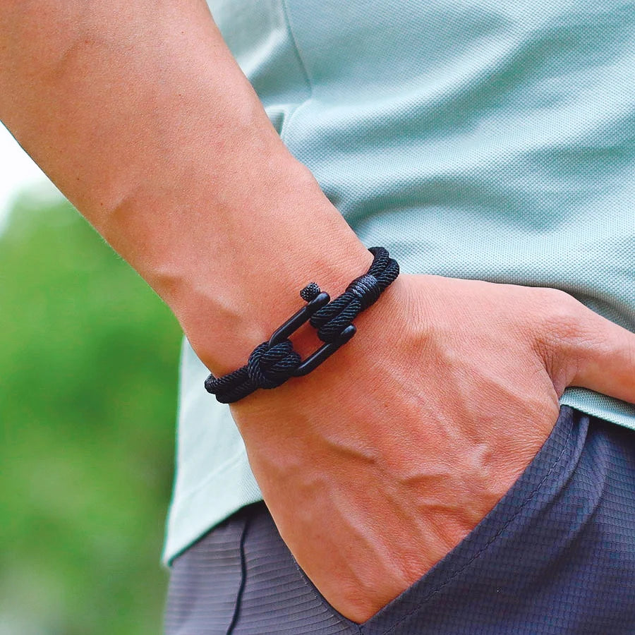 Men’s Braided Cord Outdoor Bracelet - Jeglowstore
