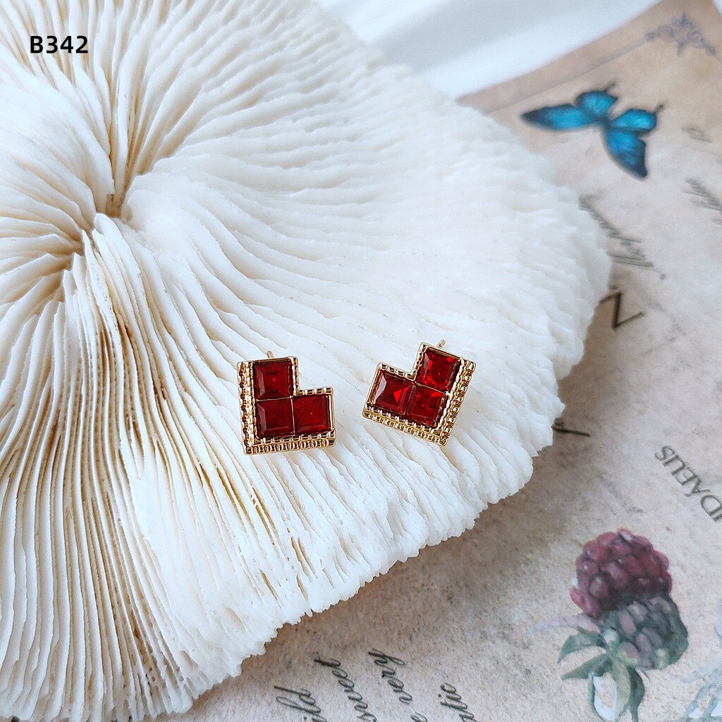 Fashion Rhinestone Stitching Heart Small Stud Earrings Pink Girls Daily Wear Earrings Girl Gift Jewelry 2022