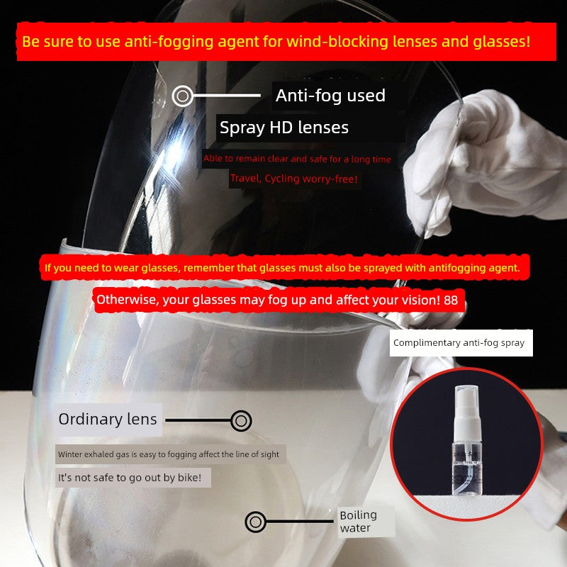 Women's Winter Cold-Proof Cycling Warm Artifact Eye Protection Hat