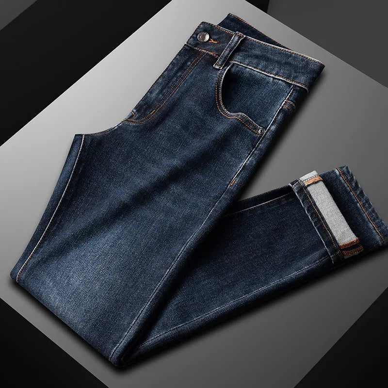 Men’s Stretch Slim Blue Jeans - Jeglowstore