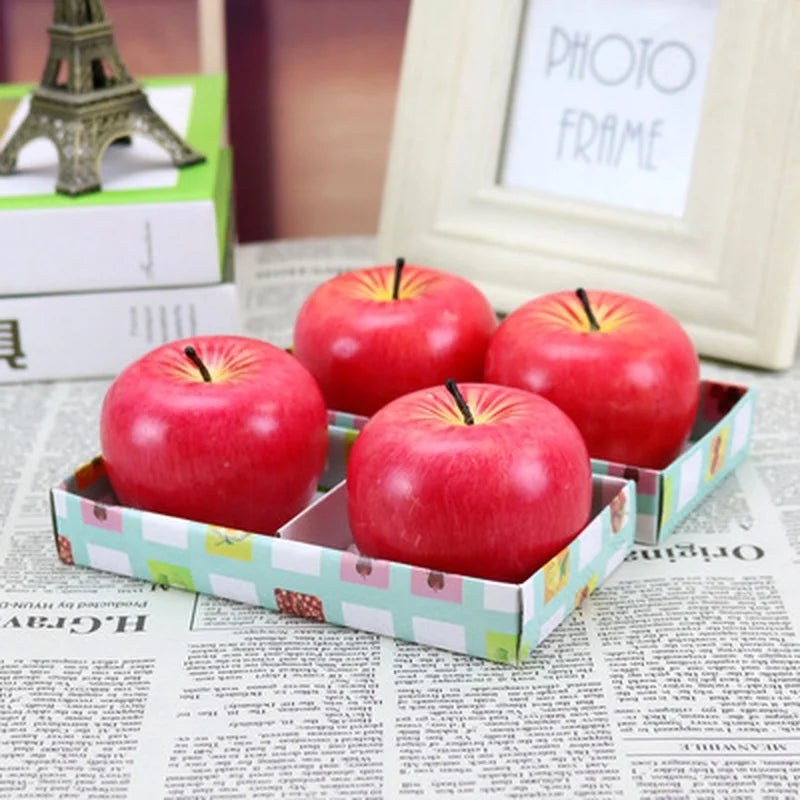Home Decor Red Apple Shape Modeling Techniques Scented Candle Decorations Birthday Christmas Party Fruit Candles Decoration
