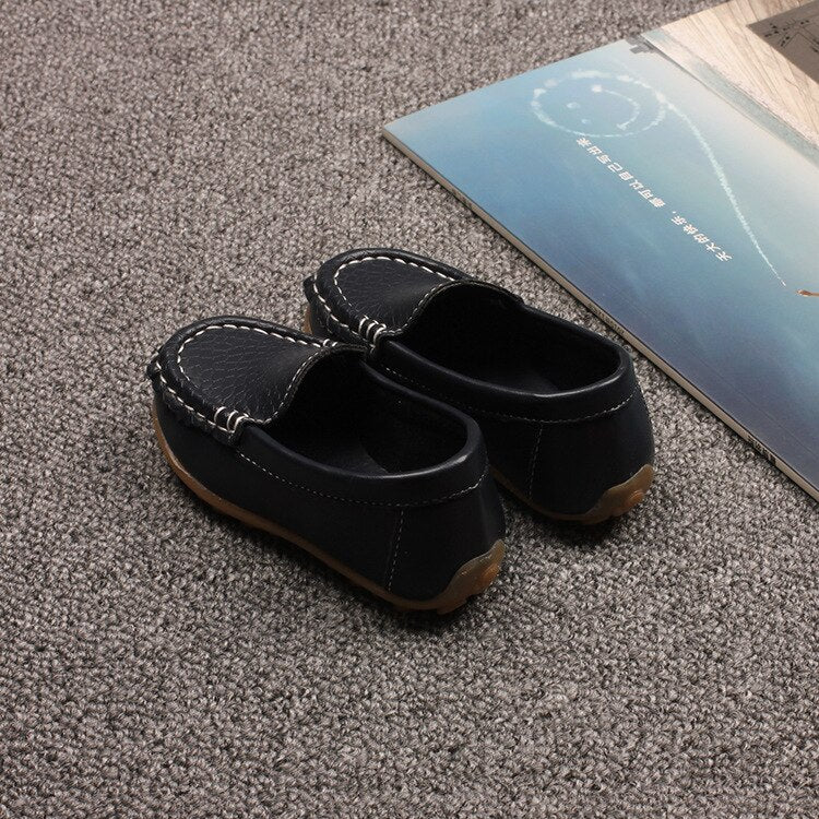 Kids Casual Shoes Flat Candy Colors Unisex Boys Girls Soft Loafers Slip-on PU Leather Shoes For Children Size 21-38 Moccasin Hot