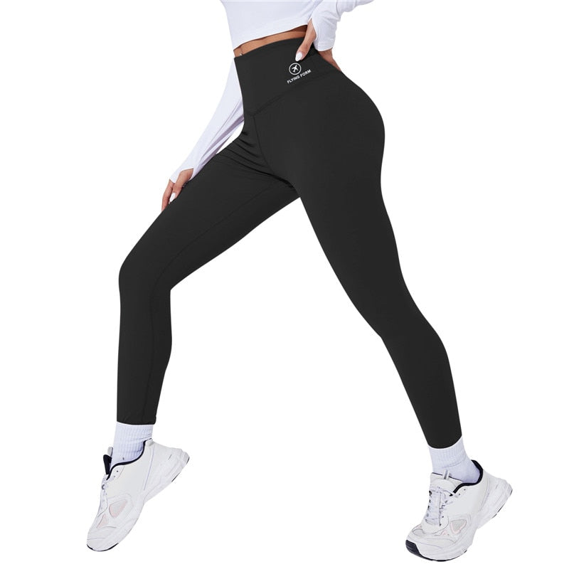 Sexy Crossed Waist Yoga Pants Women V-Waist Scrunch Butt Leggings Seamless Fitness Workout Push Up Tights Casual Sports Trousers