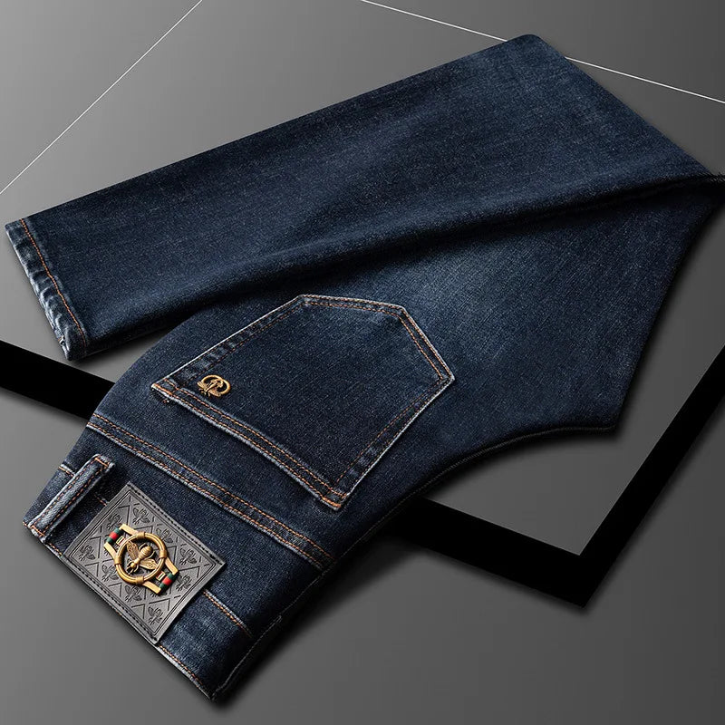 Men’s Stretch Slim Blue Jeans - Jeglowstore