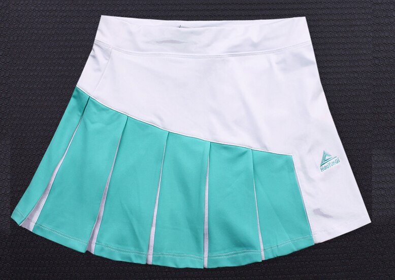 Girls Tennis Skorts with Built In Short , Top Quality Patchwork Thick Material Athletic Yoga Badminton Skirt Women Tennis Shorts