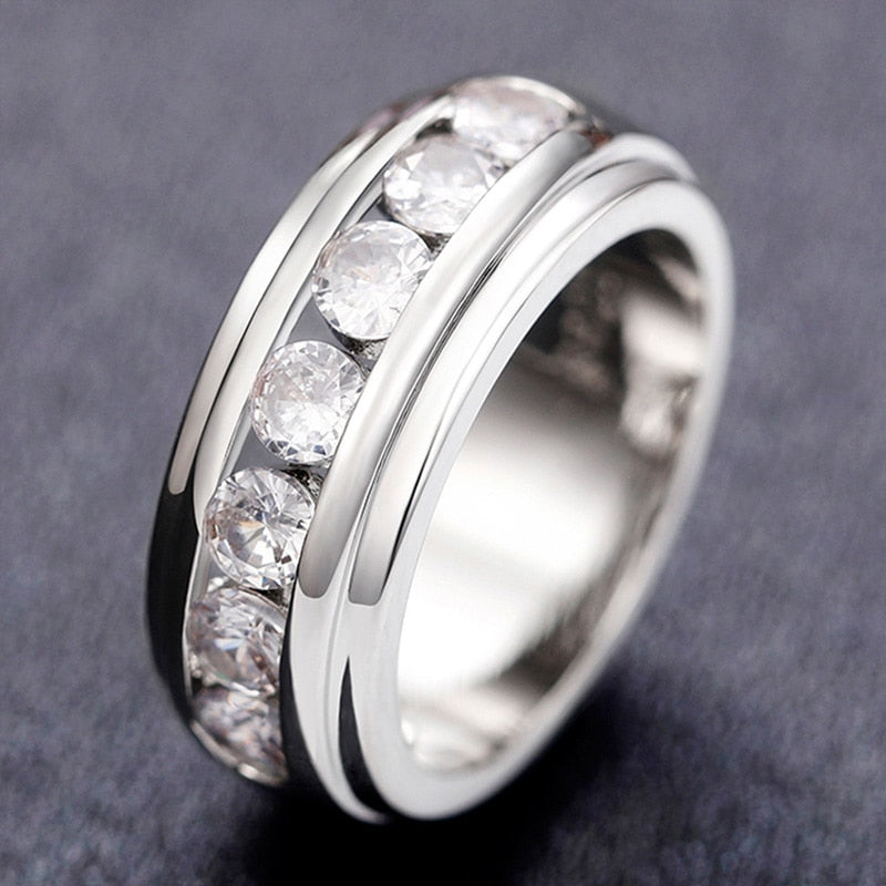 CAOSHI Trendy Female Wedding Bands with Two Tone Design Fashionable Design Engagement Ceremony Accessories Promise Jewelry Gift